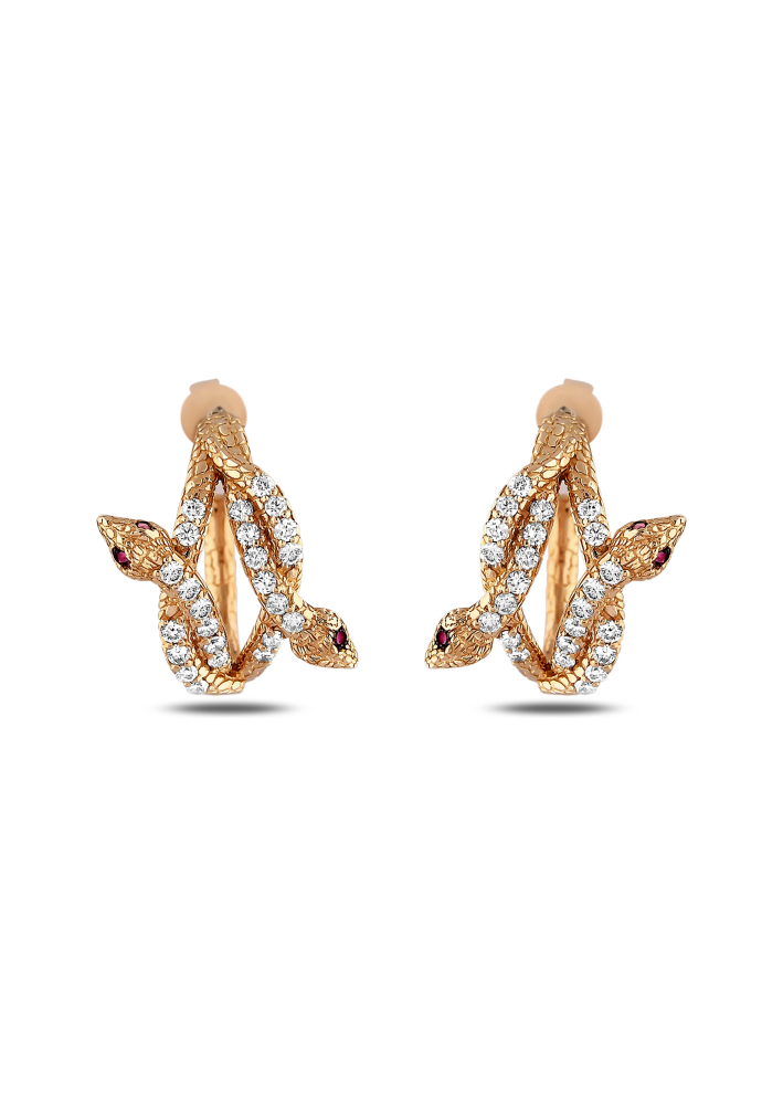 Купить Серьги Bee Goddess Kundalini Розовое золото – премиальные ZhannaKanGroup
