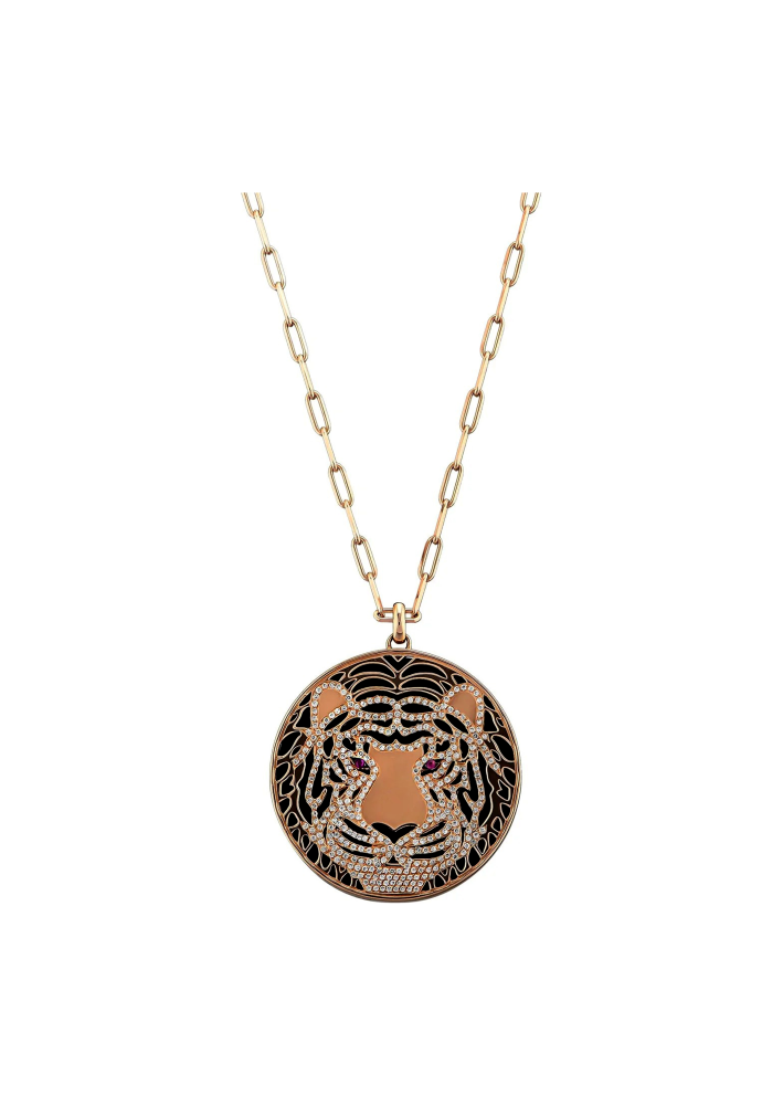 Купить Колье BeeGoddess Tiger (LIGHT FOREST) Розовое золото – премиальные ZhannaKanGroup