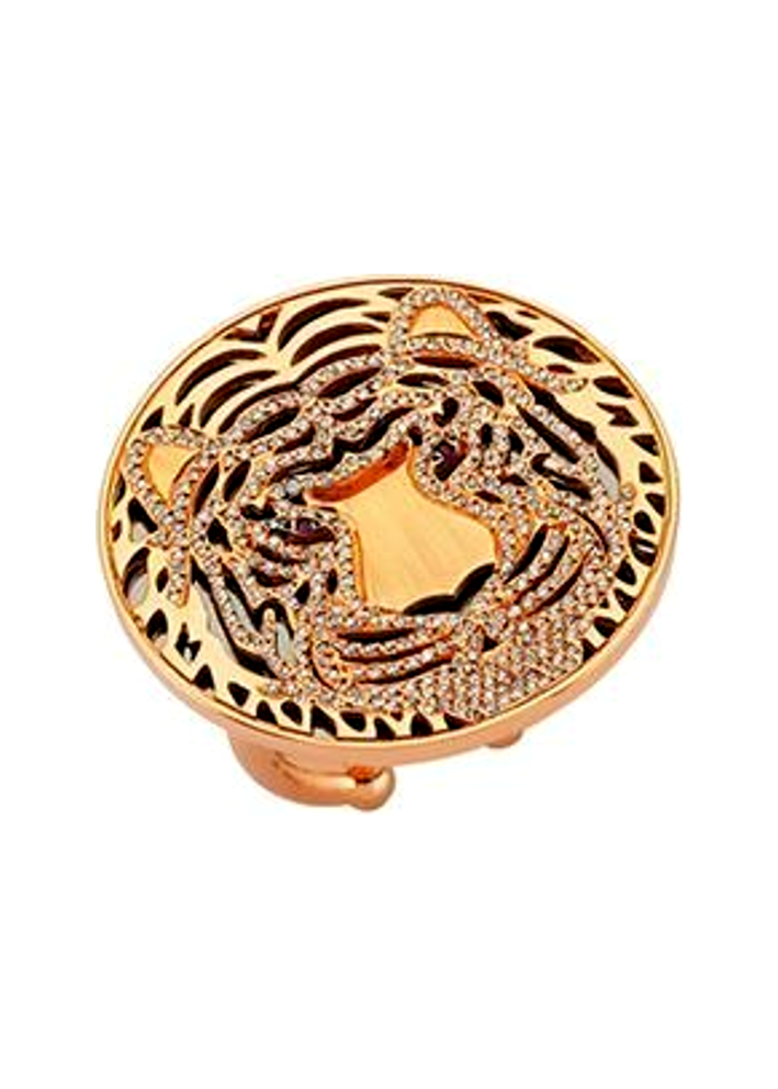 Купить Кольцо BeeGoddess Tiger (LIGHT FOREST) Розовое золото – премиальные кольца ZhannaKanGroup