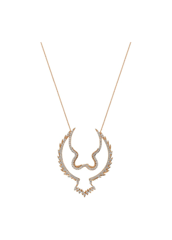 Купить Колье Bee Goddess Eagle Розовое золото – премиальные ZhannaKanGroup