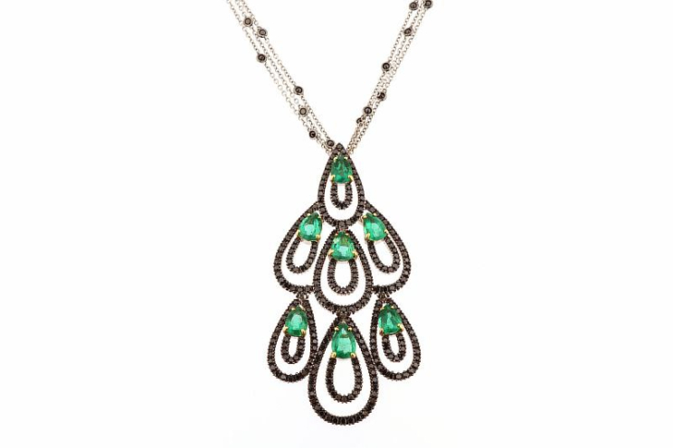 Купить Колье Damiani Drip Drop Белое золото – премиальные колье ZhannaKanGroup