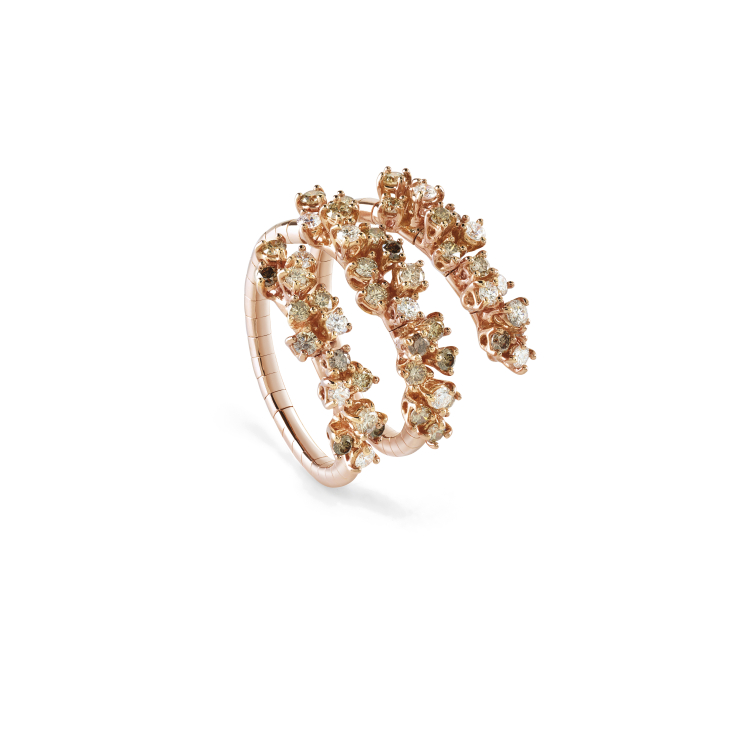 Купить Кольцо Damiani Mimosa Flexi Розовое золото – премиальные кольца ZhannaKanGroup