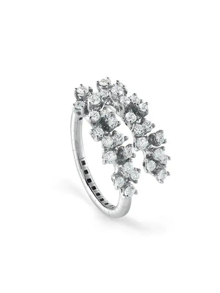 Купить Кольцо Damiani Mimosa Flexi Белое золото – премиальные кольца ZhannaKanGroup