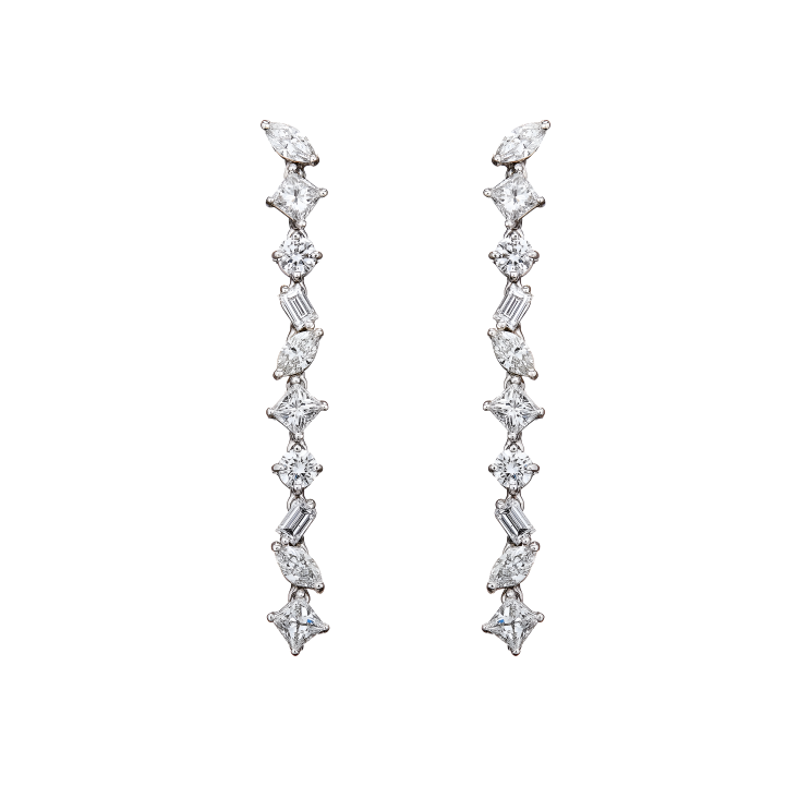 Купить Серьги Damiani Fantasy Cut Белое золото – премиальные серьги ZhannaKanGroup