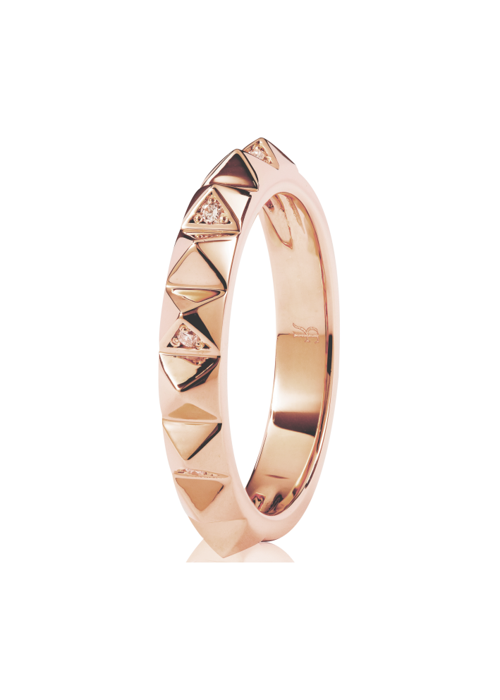 Купить Кольцо RF Studs Розовое золото – премиальные кольца ZhannaKanGroup