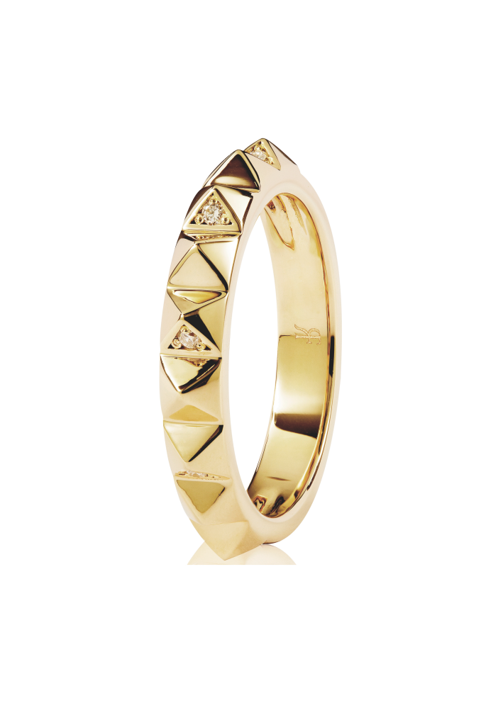 Купить Кольцо RF Studs Желтое золото – премиальные кольца ZhannaKanGroup