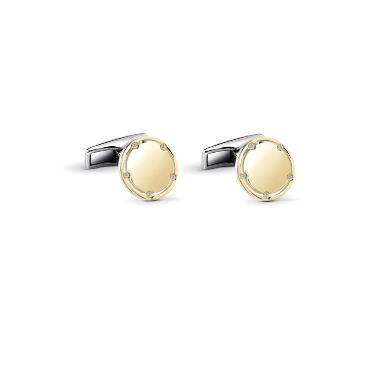 Купить Запонки Damiani D.Side Желтое золото – премиальные ювелирные аксессуары ZhannaKanGroup