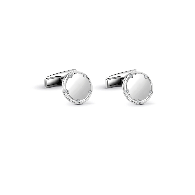 Купить Запонки Damiani D.Side Белое золото – премиальные ювелирные аксессуары ZhannaKanGroup