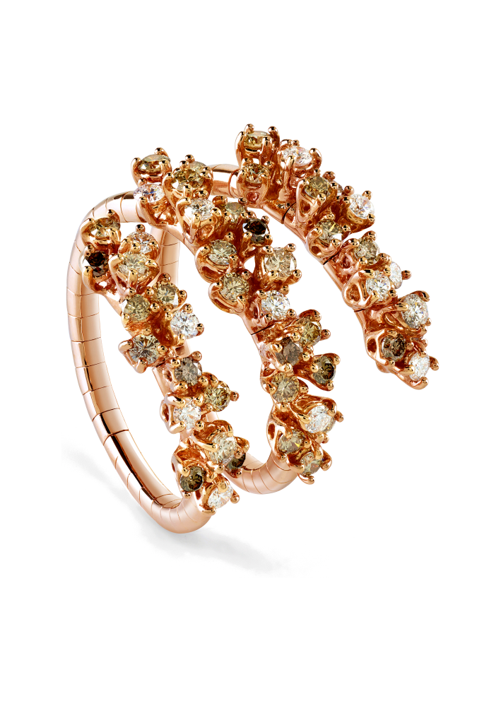 Купить Кольцо Damiani Mimosa Flexi Розовое золото – премиальные кольца ZhannaKanGroup