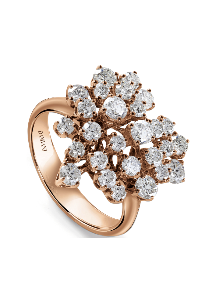 Купить Кольцо Damiani Mimosa Розовое золото – премиальные кольца ZhannaKanGroup