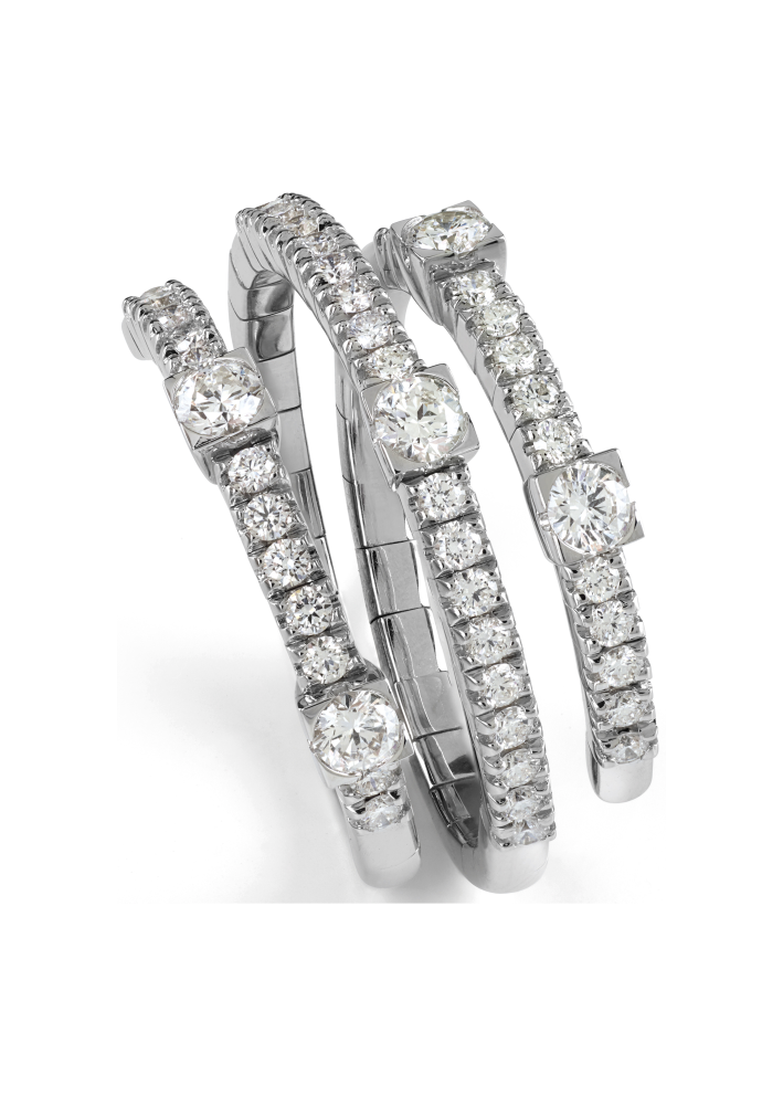 Купить Кольцо Damiani Notte Di San Lorenzo Белое золото – премиальные кольца ZhannaKanGroup