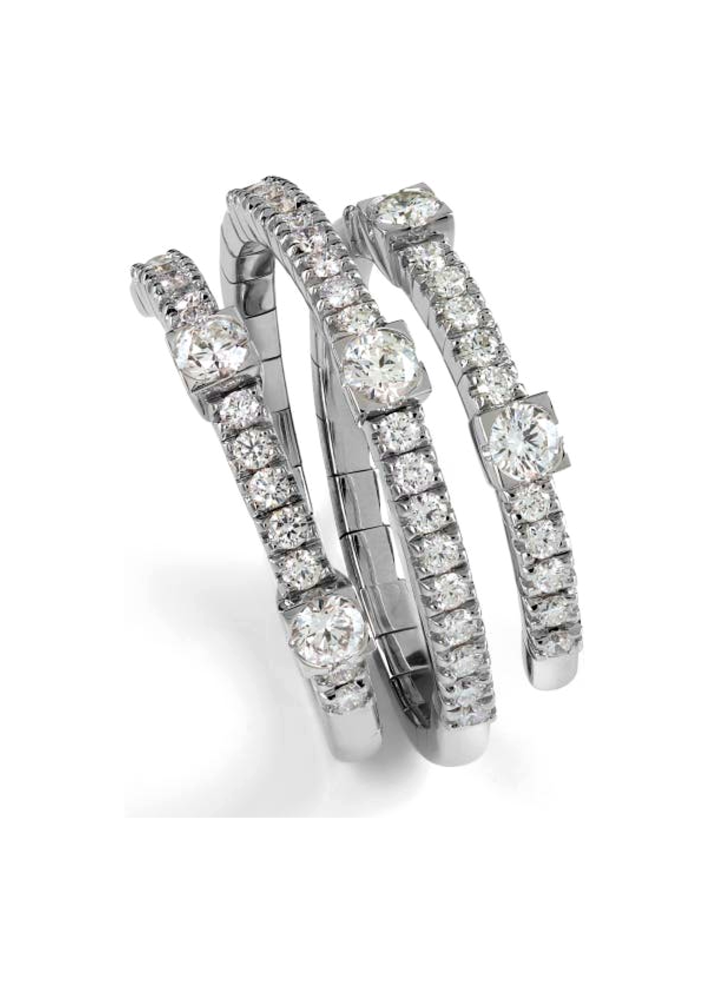 Купить Кольцо Damiani Notte Di San Lorenzo Белое золото – премиальные кольца ZhannaKanGroup