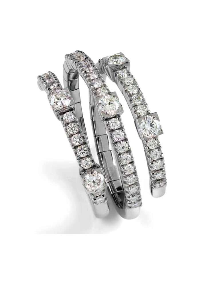 Купить Кольцо Damiani Notte Di San Lorenzo Белое золото – премиальные кольца ZhannaKanGroup