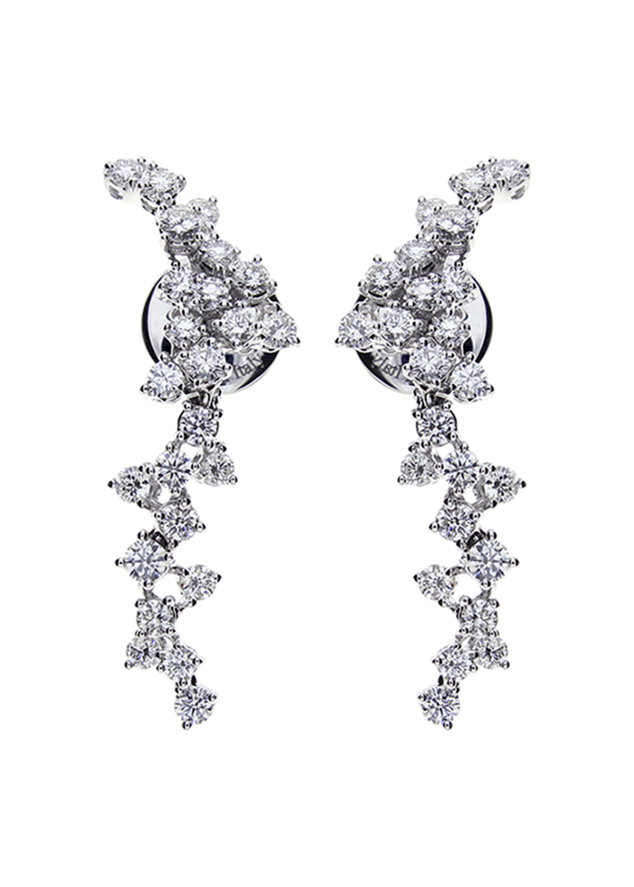 Купить Серьги Damiani Mimosa Flexi Белое золото – премиальные ZhannaKanGroup