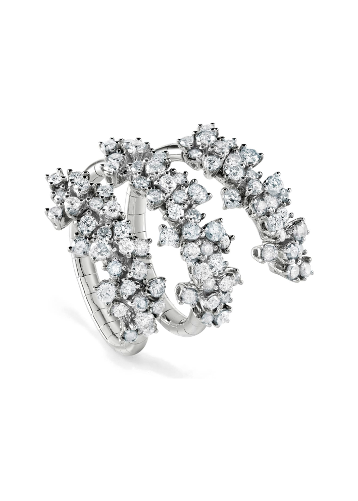 Купить Кольцо Damiani Mimosa Flexi Белое золото – премиальные кольца ZhannaKanGroup