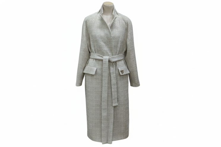 Купить Пальто Zardozi Shades of White Шерсть – премиальные верхняя одежда ZhannaKanGroup