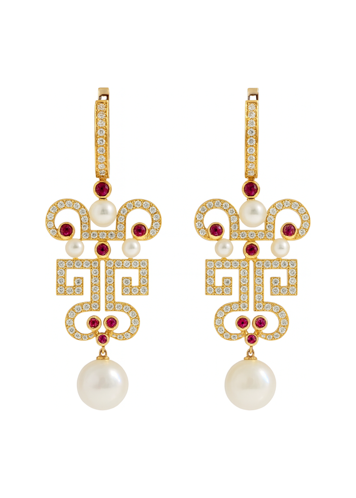 Купить Серьги Utopia Art Deco Розовое золото – премиальные ZhannaKanGroup