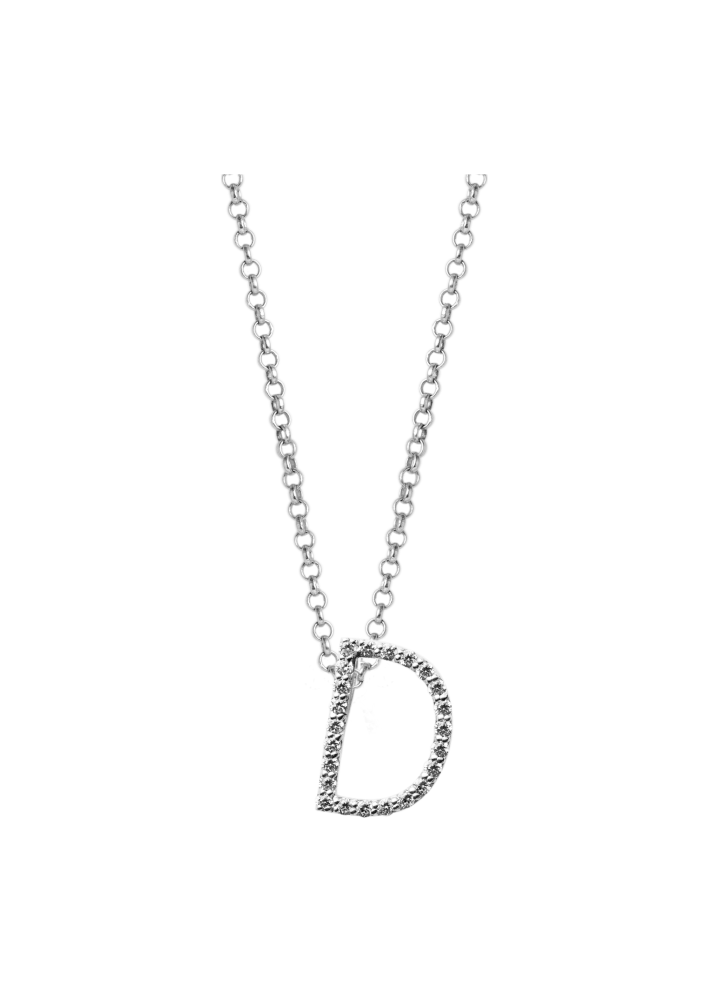 Купить Колье Geoma Letter G Белое золото – премиальные ZhannaKanGroup