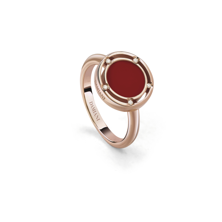 Кольцо Damiani D.Side Розовое золото