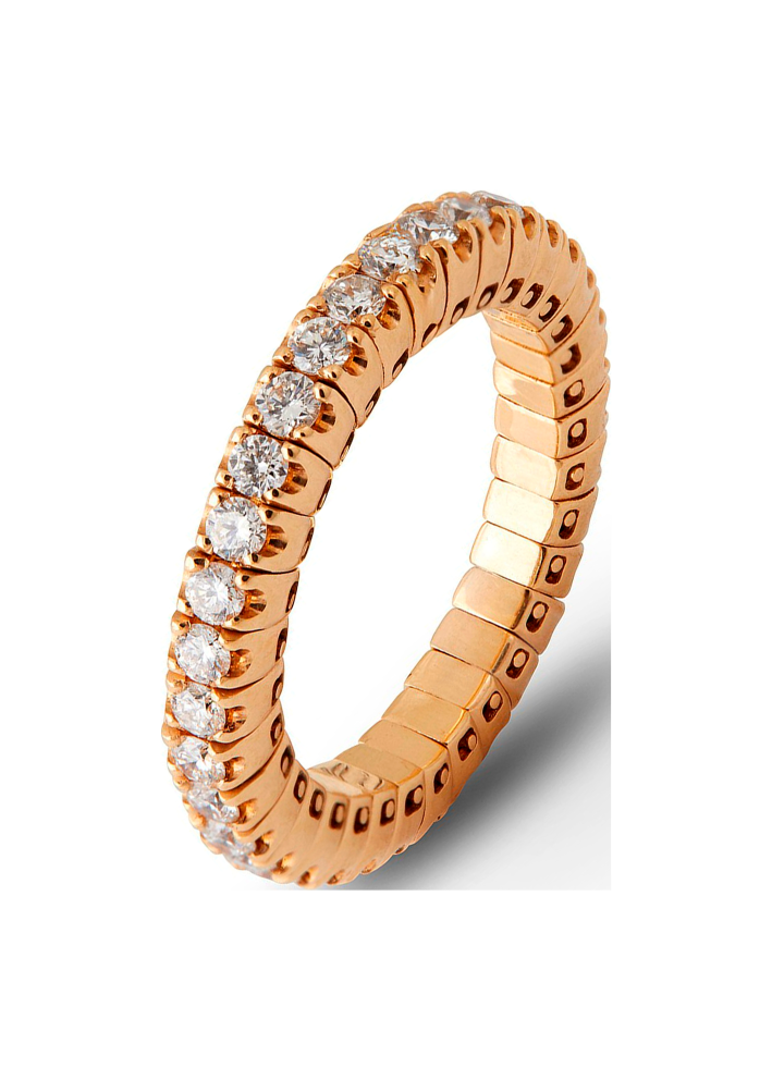 Купить Кольцо Crivelli Tennis CRV Розовое золото – премиальные кольца ZhannaKanGroup