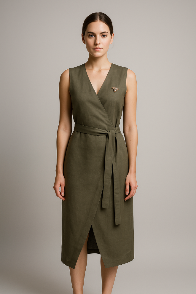 Купить Платье Zardozi Nature Лен – премиальные платья ZhannaKanGroup