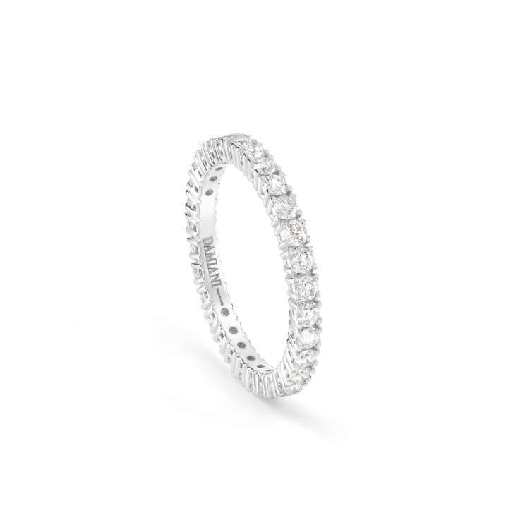 Купить Кольцо Damiani Luce D Белое золото – премиальные кольца ZhannaKanGroup
