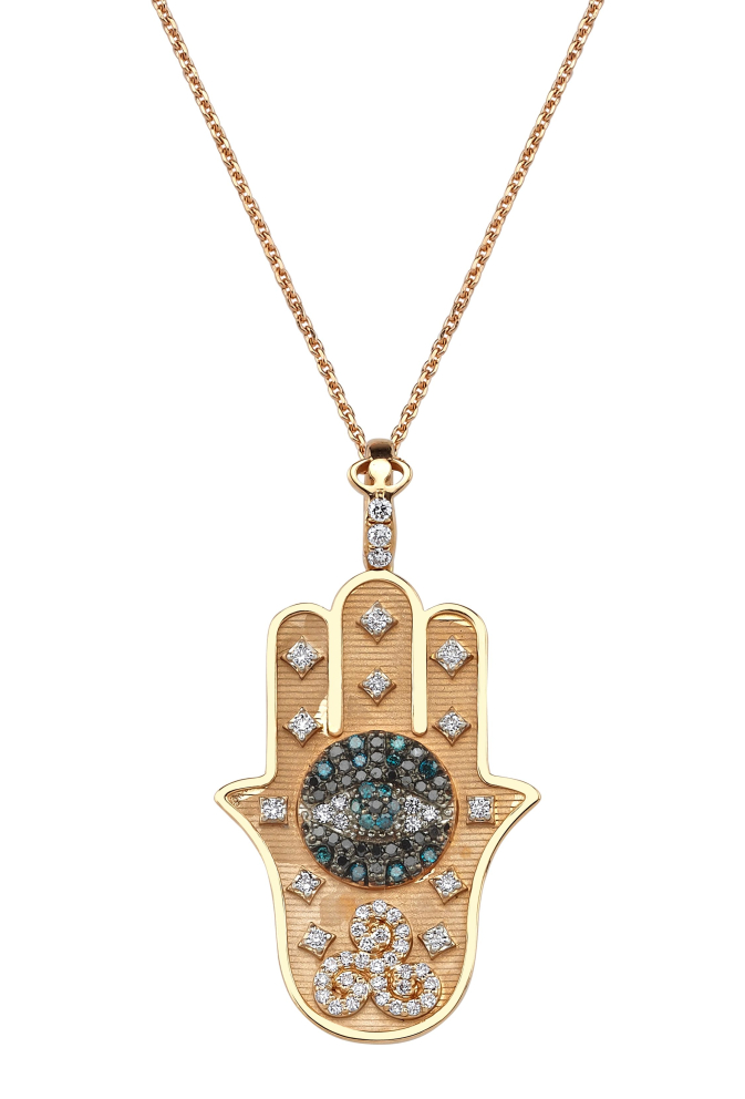 Купить Колье BeeGoddess Hamsa Розовое золото – премиальные колье ZhannaKanGroup