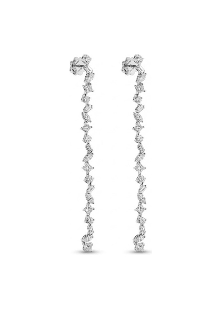 Купить Серьги Damiani Fantasy Cut Белое золото – премиальные ZhannaKanGroup