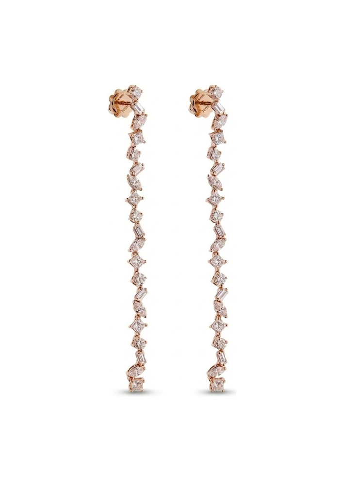 Купить Серьги Damiani Fantasy Cut Розовое золото – премиальные ZhannaKanGroup