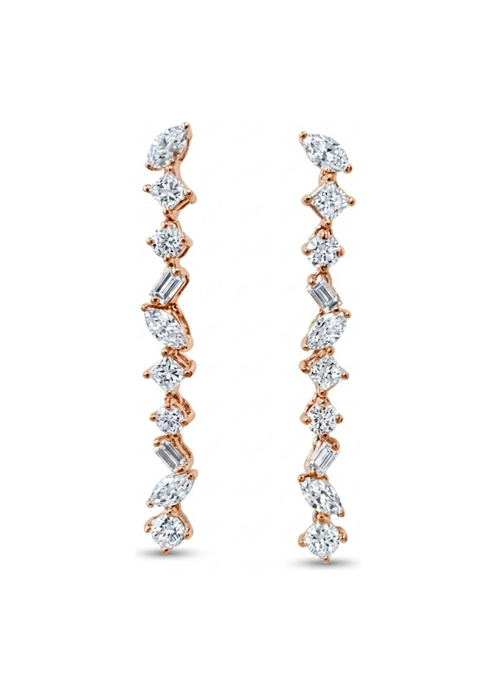 Купить Серьги Damiani Fantasy Cut Розовое золото – премиальные ZhannaKanGroup