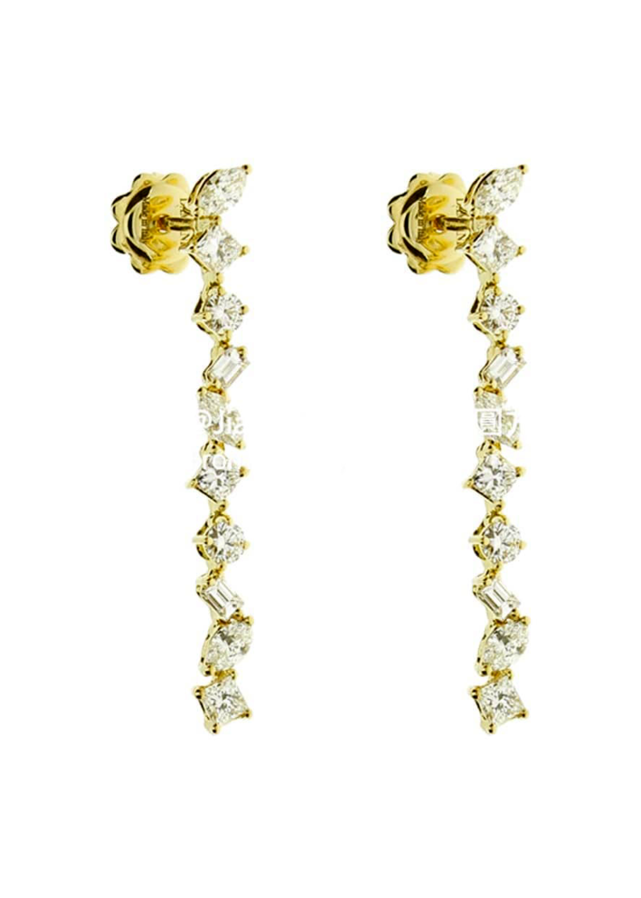 Купить Серьги Damiani Fantasy Cut Желтое золото – премиальные ZhannaKanGroup