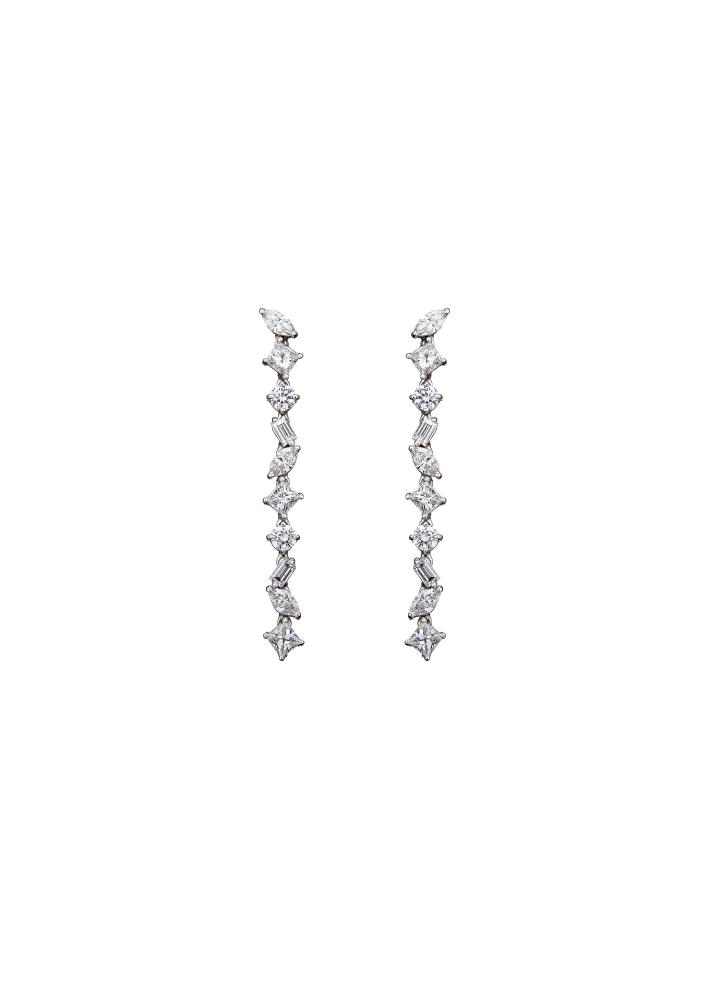 Купить Серьги Damiani Fantasy Cut Белое золото – премиальные ZhannaKanGroup