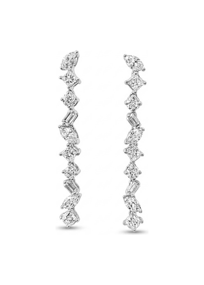 Купить Серьги Damiani Fantasy Cut Белое золото – премиальные ZhannaKanGroup