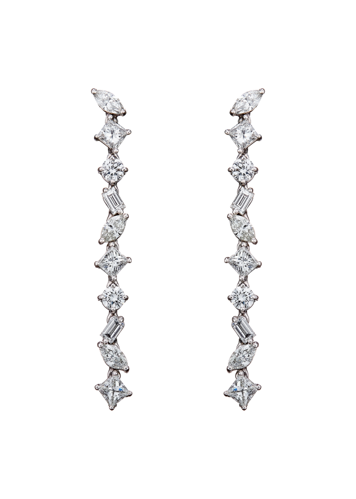 Купить Серьги Damiani Fantasy Cut Белое золото – премиальные ZhannaKanGroup
