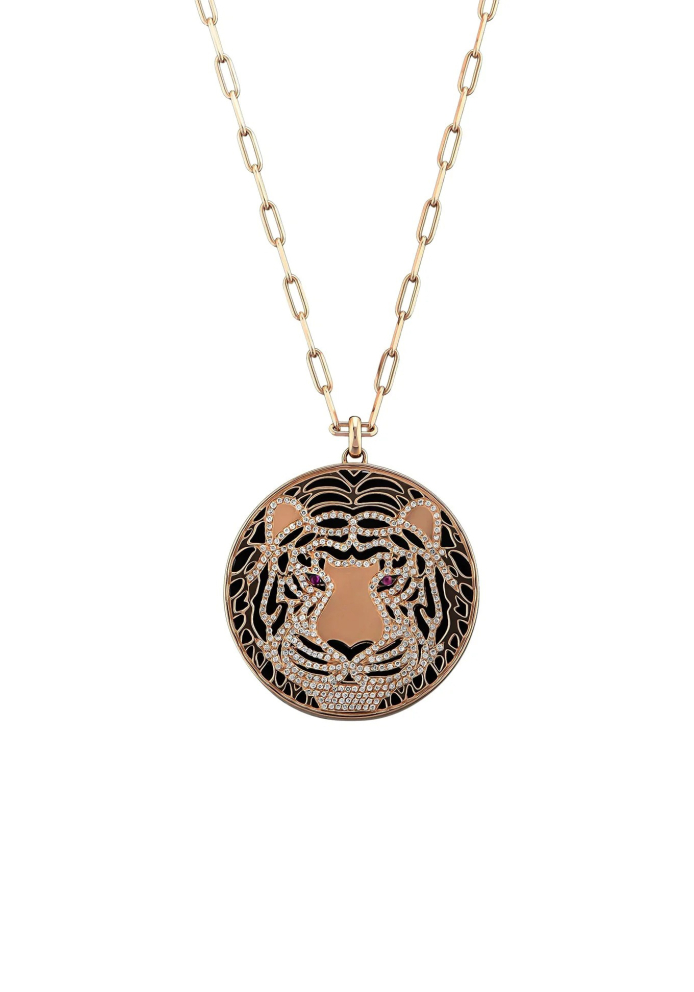 Купить Колье BeeGoddess Tiger (LIGHT FOREST) Розовое золото – премиальные колье ZhannaKanGroup