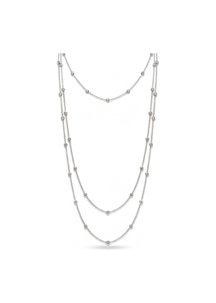 Купить Колье Crivelli Tennis CRV Белое золото – премиальные ZhannaKanGroup