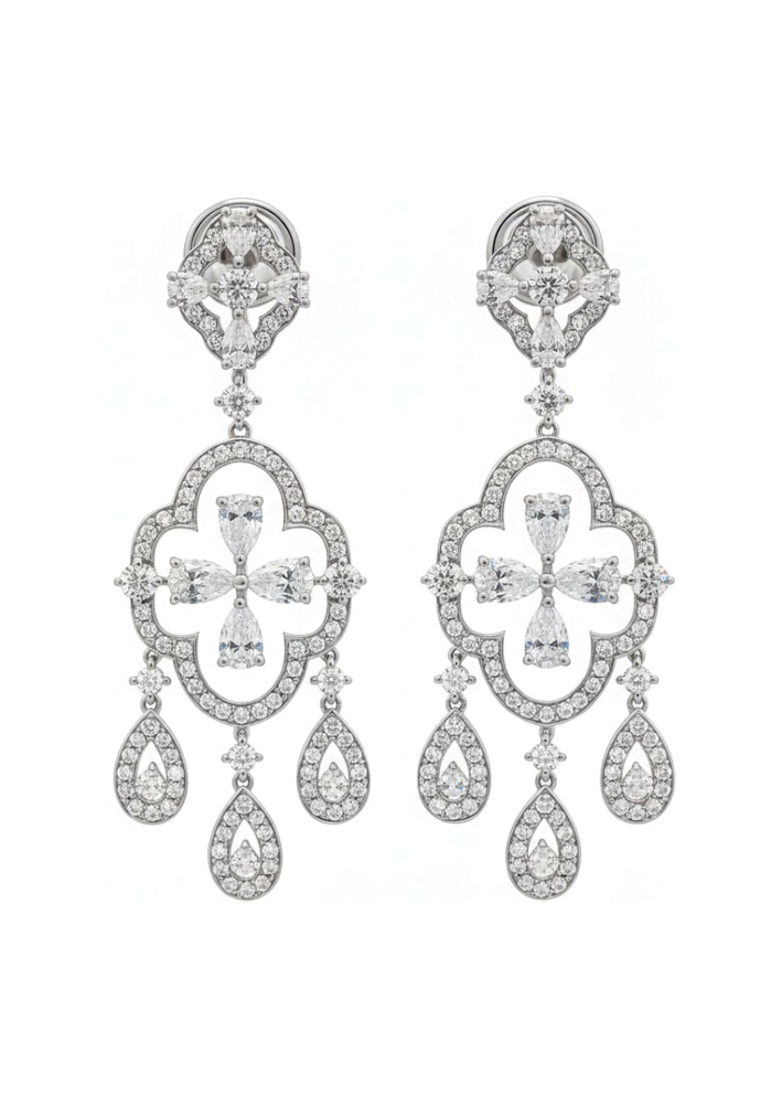 Купить Серьги Crivelli Bride Белое золото – премиальные ZhannaKanGroup