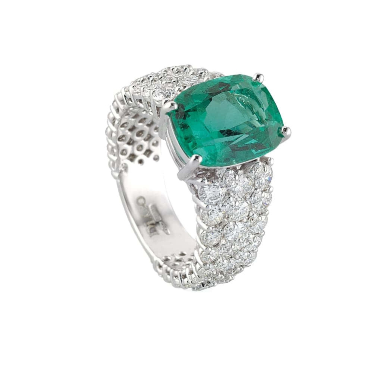 Купить Кольцо Damiani Special classic Белое золото – премиальные кольца ZhannaKanGroup