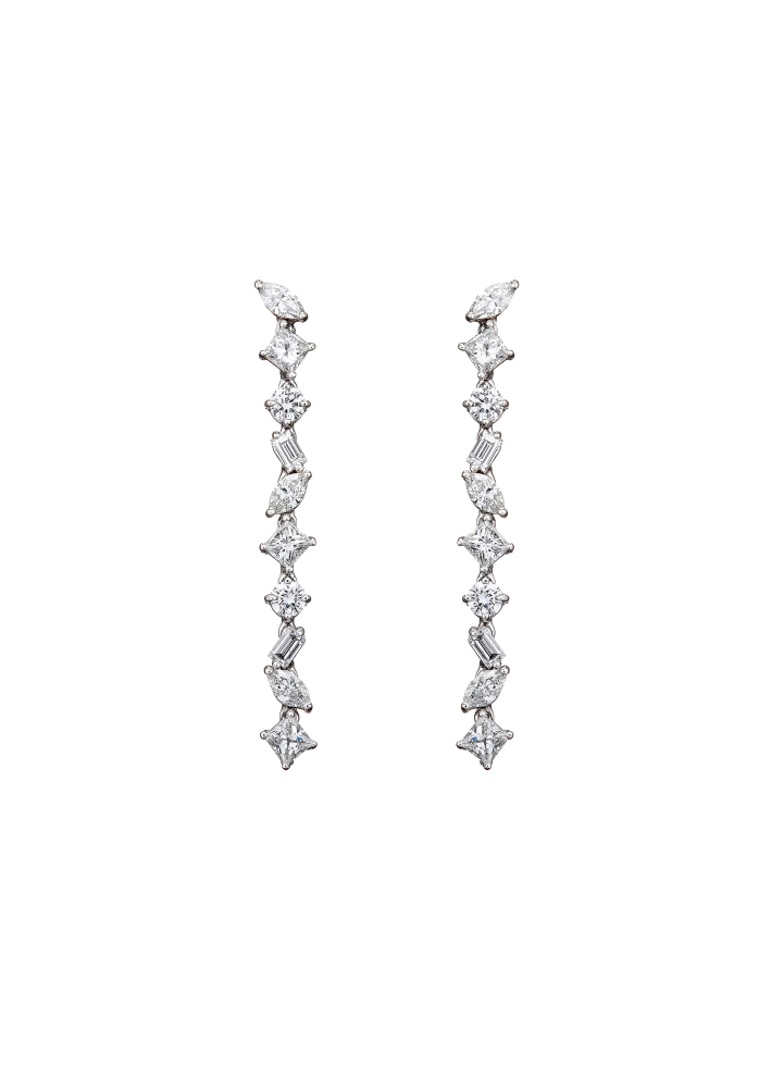 Купить Серьги Damiani Fantasy Cut Белое золото – премиальные серьги ZhannaKanGroup