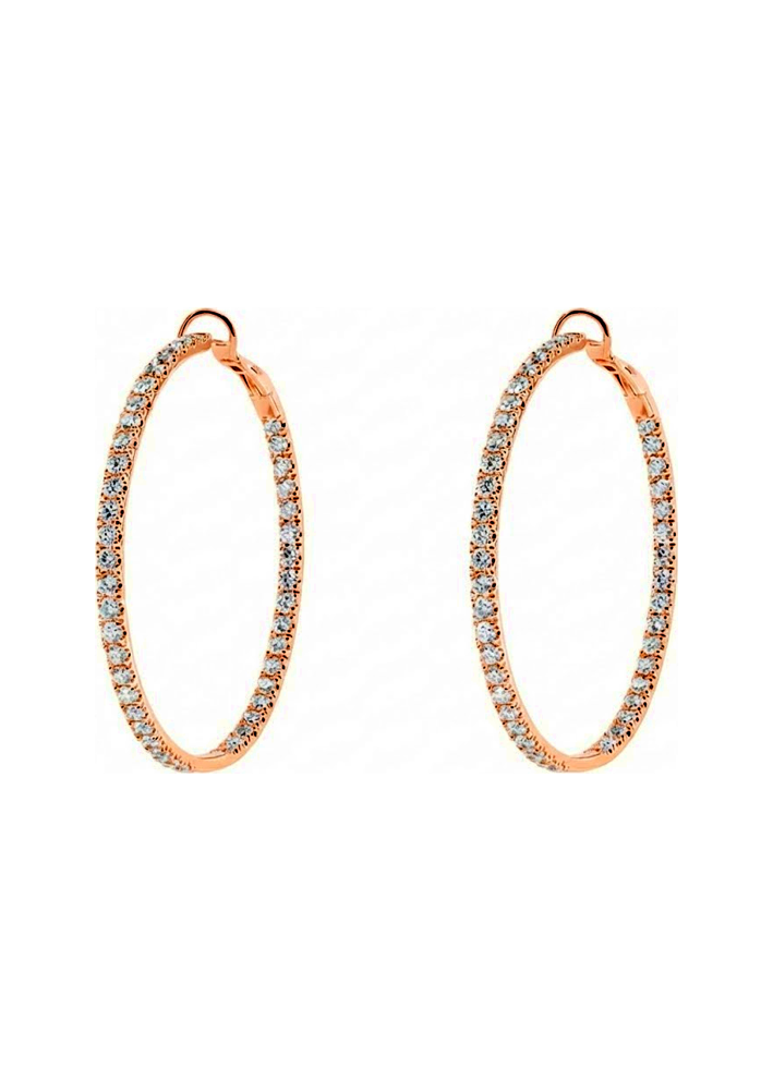 Купить Серьги Crivelli Hoop crv Розовое золото – премиальные ZhannaKanGroup