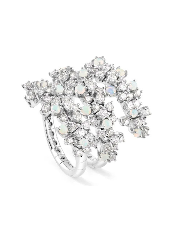 Купить Кольцо Damiani Mimosa Flexi Белое золото – премиальные кольца ZhannaKanGroup