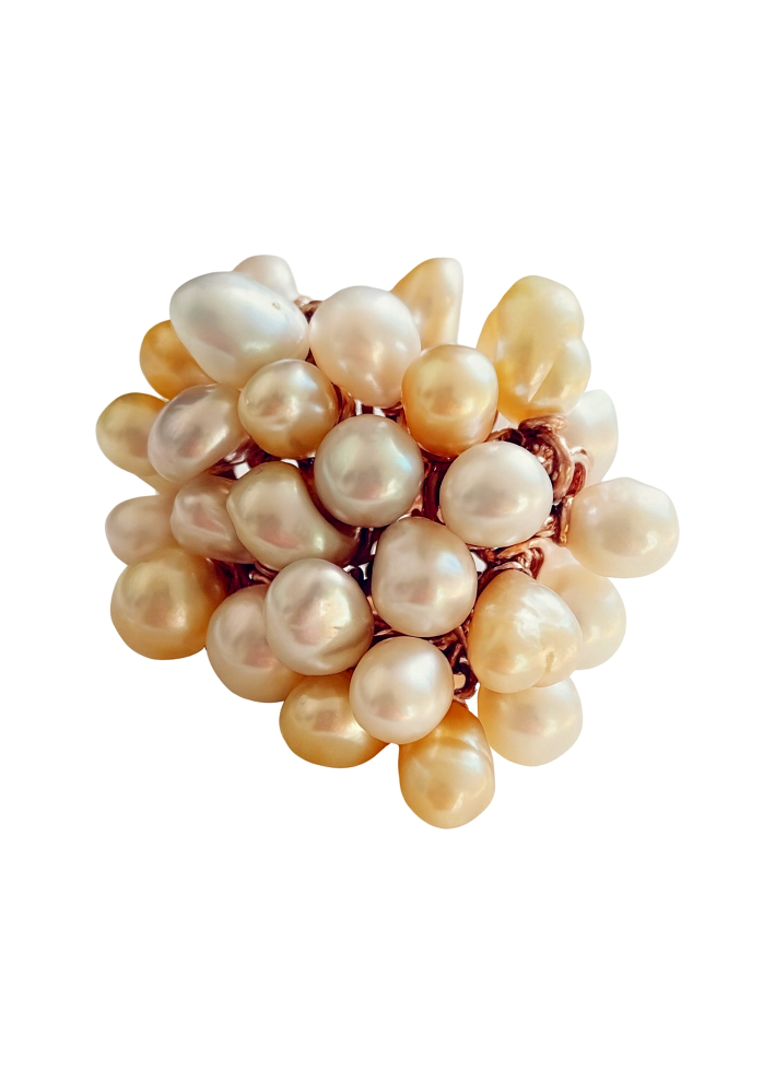 Купить Constella Кольцо Utopia Keshi Розовое золото – премиальные ZhannaKanGroup