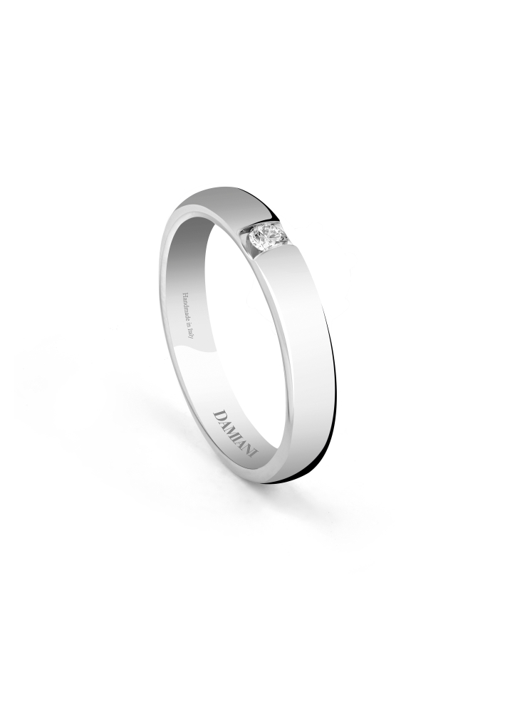 Купить Кольцо обручальное Damiani Veramore Белое золото – премиальные кольца ZhannaKanGroup