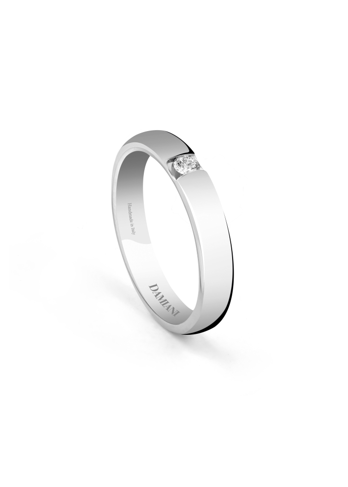 Купить Кольцо обручальное Damiani Veramore Белое золото – премиальные кольца ZhannaKanGroup