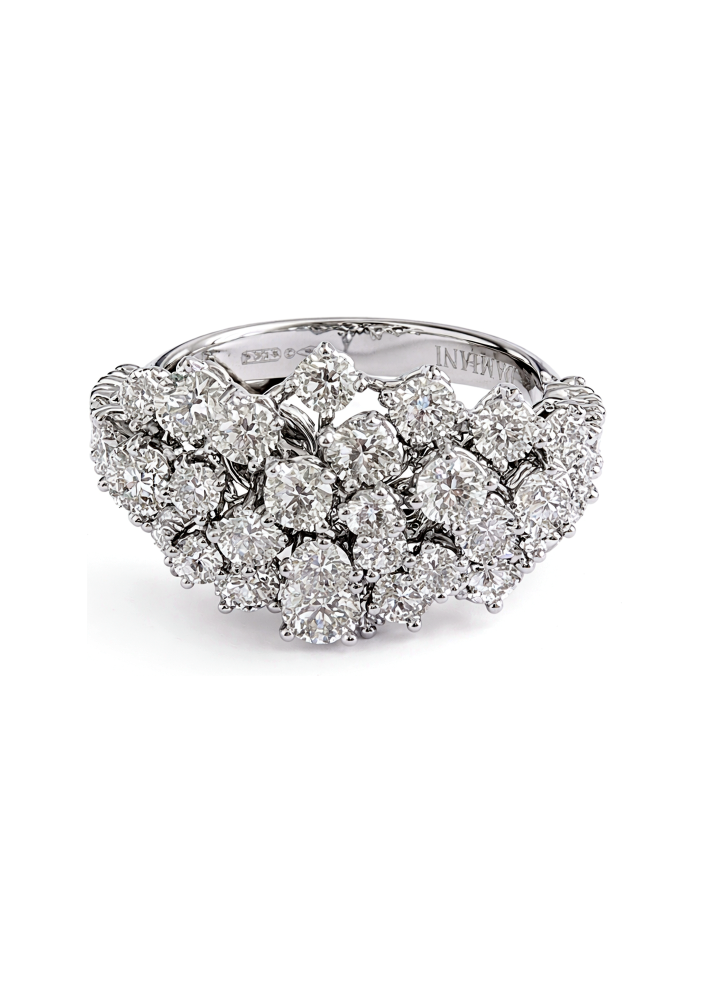 Купить Кольцо Damiani Mimosa Белое золото – премиальные кольца ZhannaKanGroup