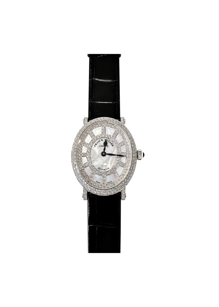Buy Clock FranckMuller Sunrise Steel with DLC coating, White Gold, Yellow – premium watches by ZhannaKanGroup