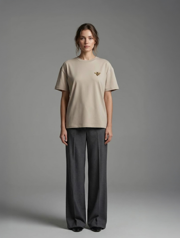 Купить ZARDOZI Футболка Knitwear Трикотаж Бежевый S – премиальные футболки ZhannaKanGroup