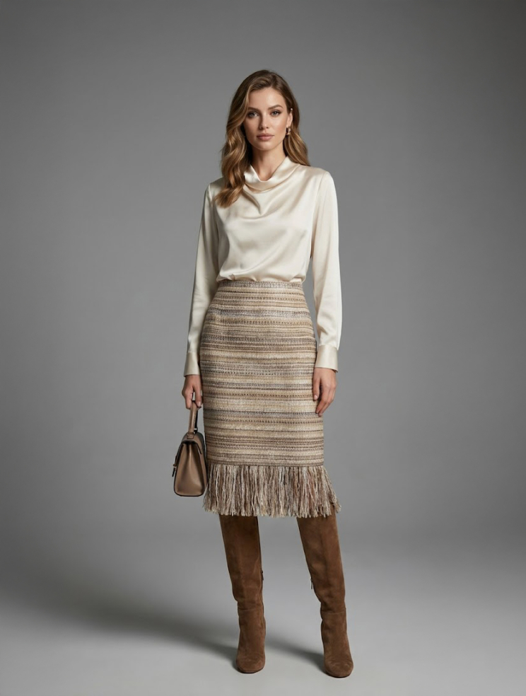 Купить Юбка Zardozi Jacquard Шерсть – премиальные юбки ZhannaKanGroup