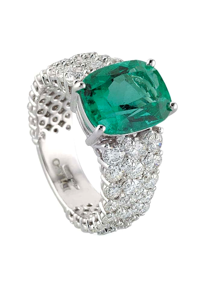 Купить Кольцо Damiani Special classic Белое золото – премиальные кольца ZhannaKanGroup