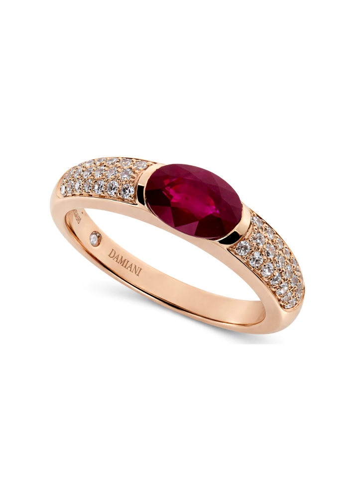 Купить Кольцо Damiani Timeless classico Розовое золото – премиальные кольца ZhannaKanGroup